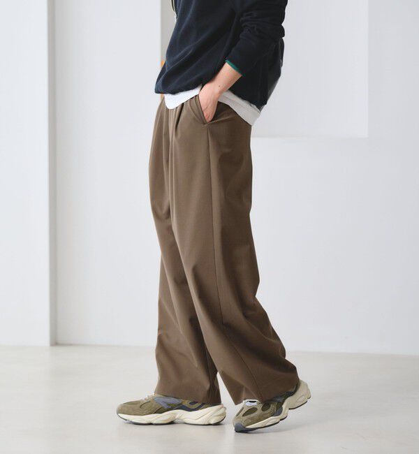 BEAUTY&YOUTH UNITED ARROWS「毛ポリエステルブレンド ワイドタックパンツ 防シワ ウォッシャブル」|その他|