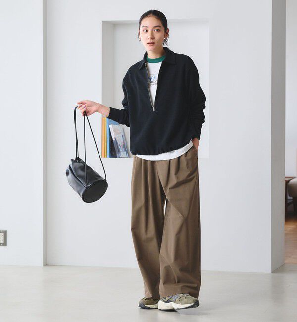 BEAUTY&YOUTH UNITED ARROWS「毛ポリエステルブレンド ワイドタックパンツ 防シワ ウォッシャブル」|その他|
