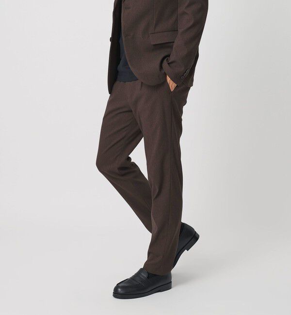 BEAUTY&YOUTH UNITED ARROWS「リサイクル ポリエステル 1プリーツ テーパード パンツ NO.3 セットアップ対応 ヨコストレッチ ウォッシャ」|チノ|