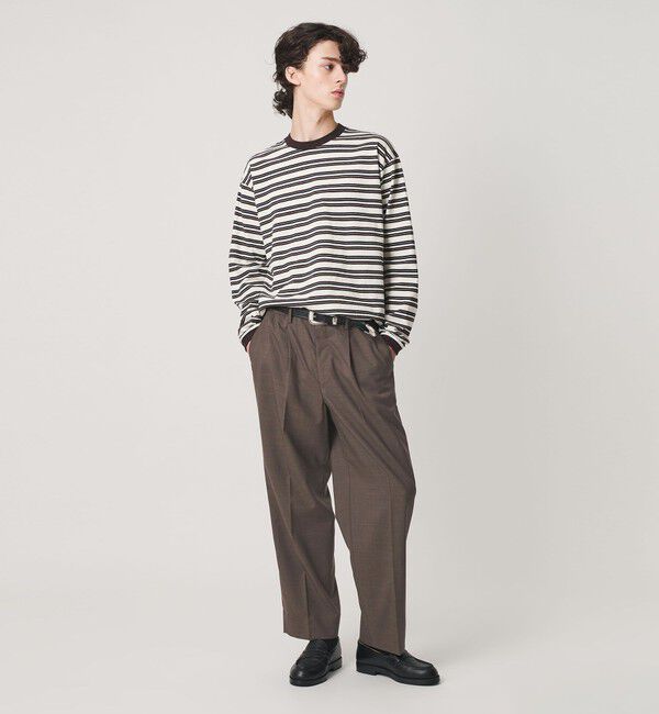 BEAUTY&YOUTH UNITED ARROWS「ウールブレンド 1プリーツ テーパード スラックス NO.9 ウォッシャブル」|チノ|