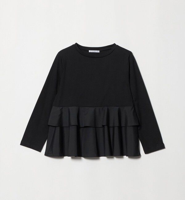 BEAUTY&YOUTH UNITED ARROWS「【WEB限定】ペプラム 9分袖 プルオーバー」|Tシャツ・カットソー|BLACK