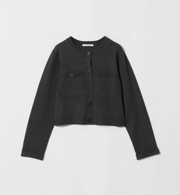 BEAUTY&YOUTH UNITED ARROWS「ポケット ショートカーディガン ウォッシャブル」|カーディガン|DK.GRAY