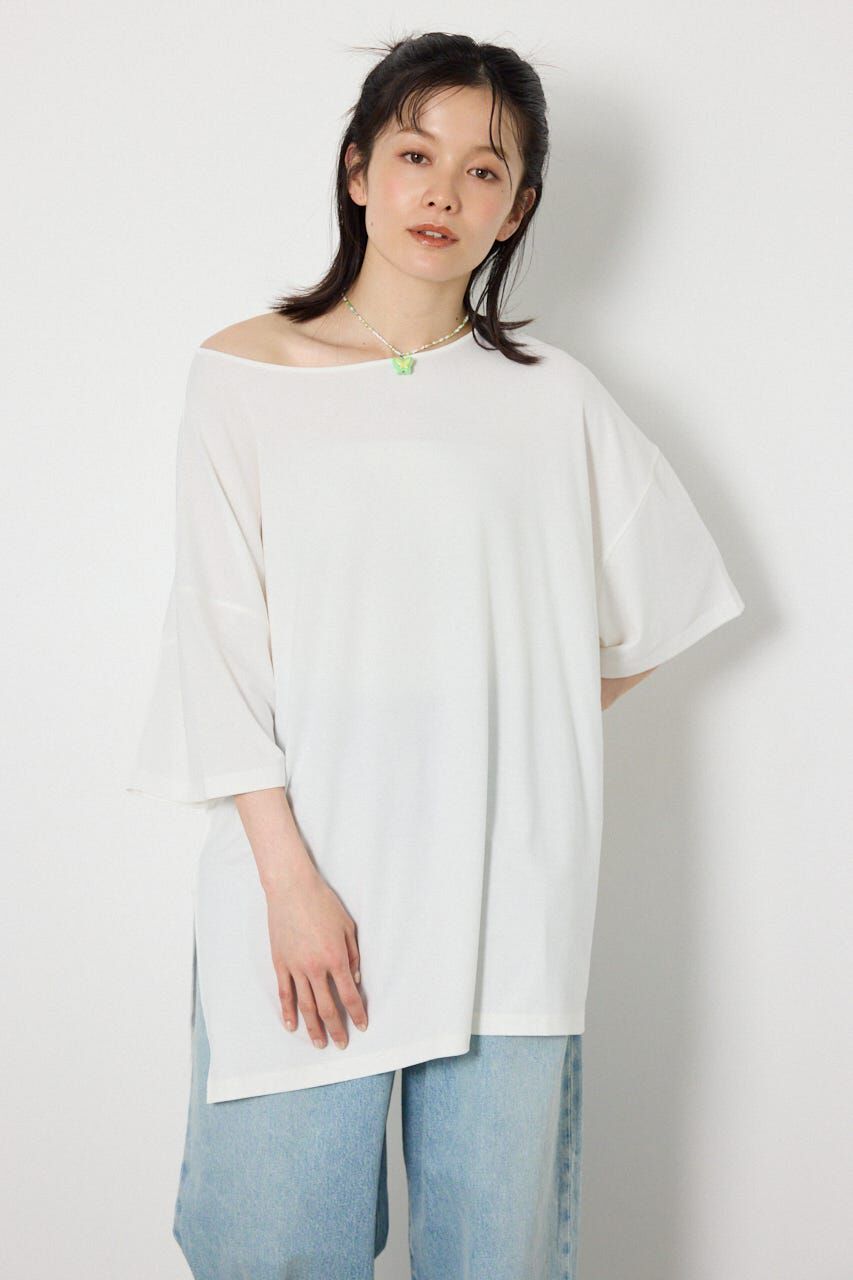 RODEO CROWNS「T/Fワンショルダールーズトップス」|Tシャツ・カットソー|O/WHT1