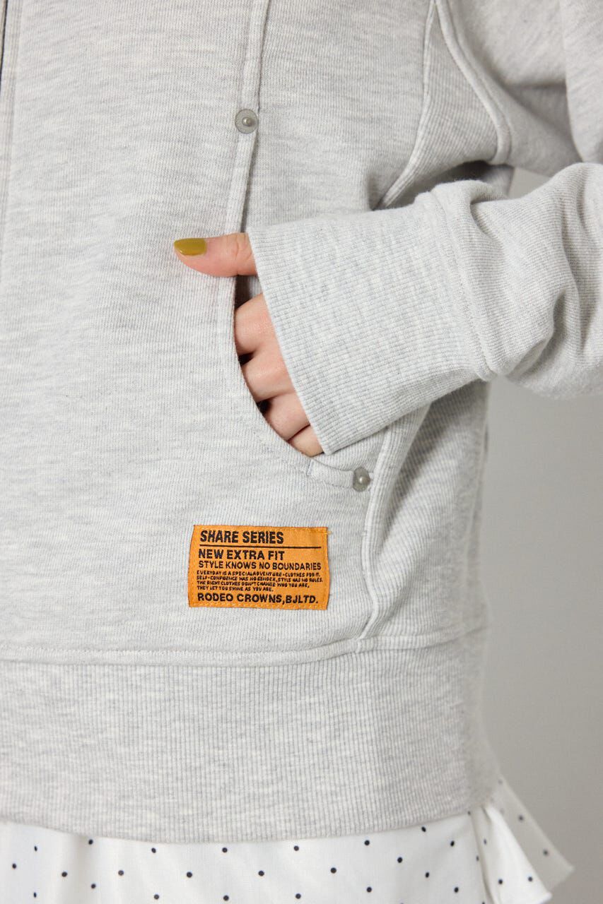 RODEO CROWNS「(UNISEX)SHARE スタンドネックジップパーカー」|パーカー|