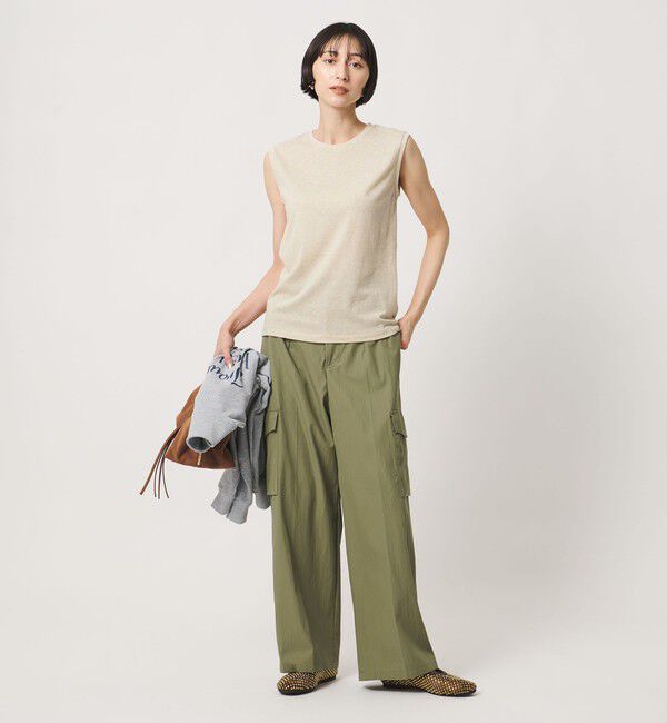 UNITED ARROWS「ラメ テンジク ノースリーブ カットソー」|Tシャツ・カットソー|