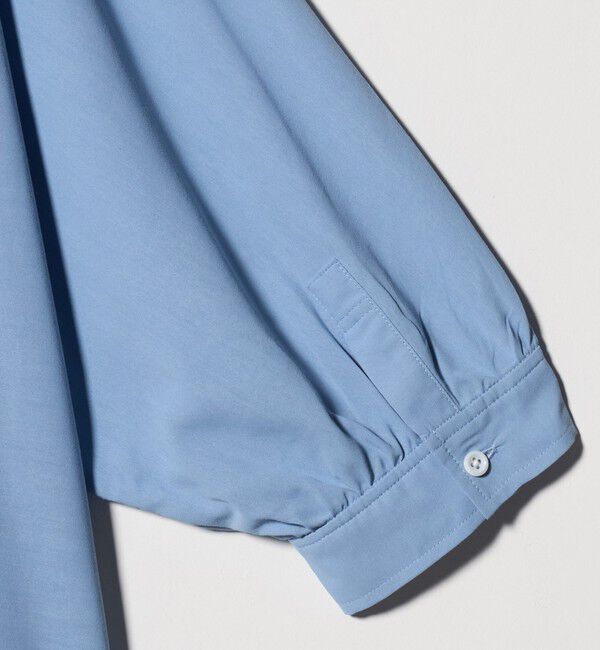 UNITED ARROWS green label relaxing「【WEB限定】＜at ease＞ノーカラー ギャザー ブラウス UVカット 通気性」|シャツ・ブラウス|