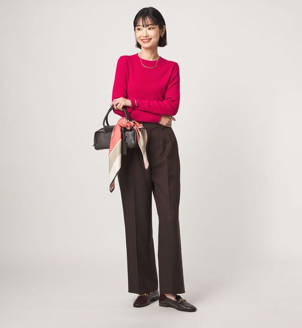 UNITED ARROWS green label relaxing「＜1_OF MINE＞リブ クルーネック ロングスリーブ プルオーバー ニット マシンウォッシャブル」|ニット・セーター|