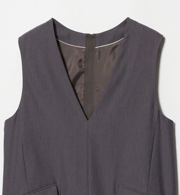 UNITED ARROWS green label relaxing「Vネック ジャンパースカート マシンウォッシャブル」|ワンピース|
