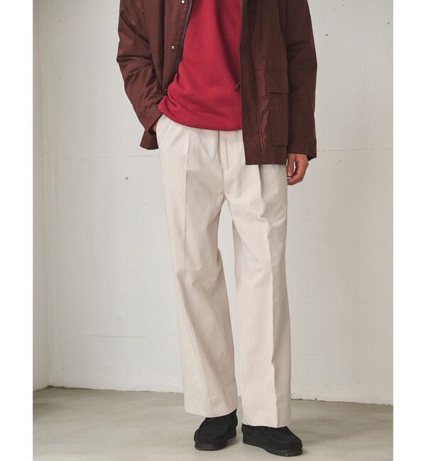 UNITED ARROWS green label relaxing「ハイツイスト 2P ワイド ストレート パンツ W5」|チノ|