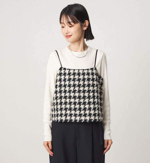 UNITED ARROWS green label relaxing「ファンシー チドリ ツイード キャミソール」|キャミソール|