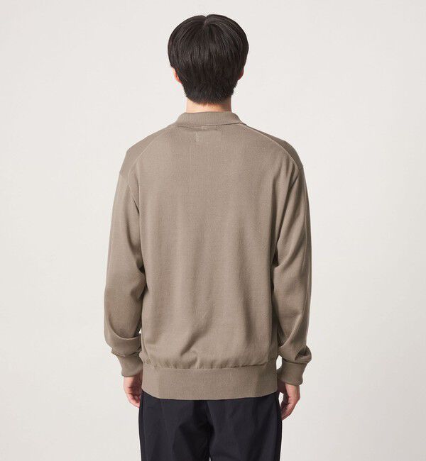 UNITED ARROWS green label relaxing「FINE BASIC アメリカンシーアイランドコットン 長袖 ニットポロシャツ」|ニット・セーター|