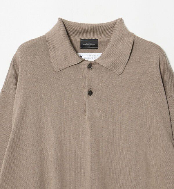 UNITED ARROWS green label relaxing「FINE BASIC アメリカンシーアイランドコットン 長袖 ニットポロシャツ」|ニット・セーター|
