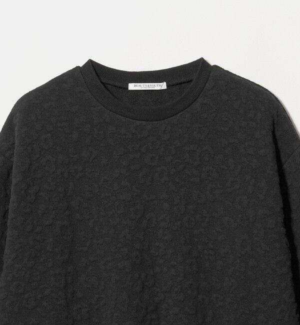 BEAUTY&YOUTH UNITED ARROWS「フラワーレオパード ジャガード クルーネック プルオーバー」|Tシャツ・カットソー|