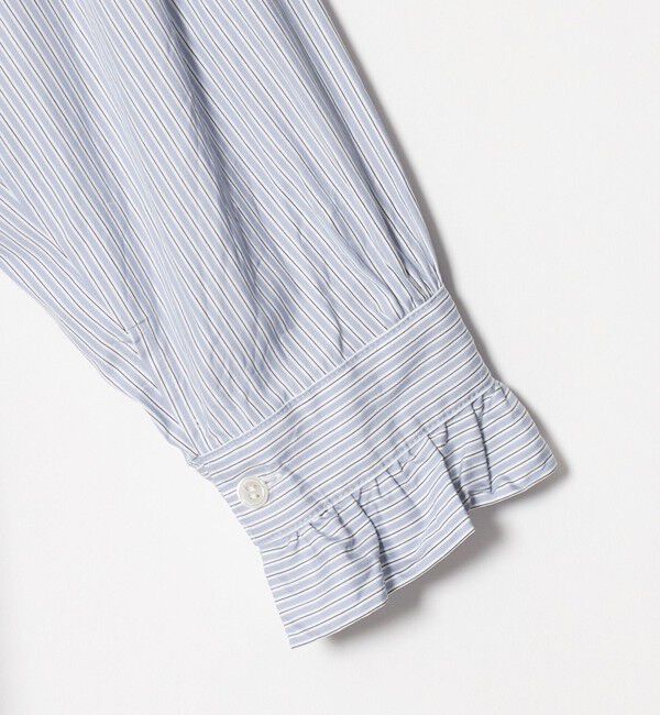 UNITED ARROWS「＜dahl&rsquo;ia＞フリル ストライプ ロングスリーブ ブラウス」|シャツ・ブラウス|