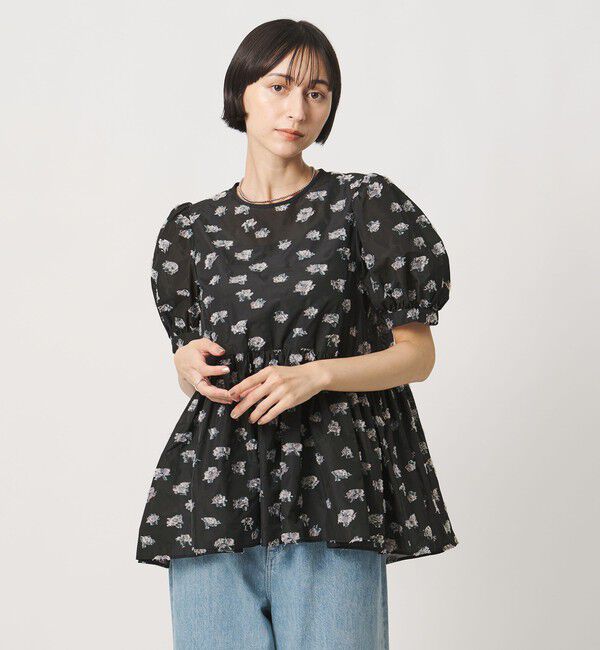 UNITED ARROWS「ブーケ カットジャガード ブラウス」|シャツ・ブラウス|
