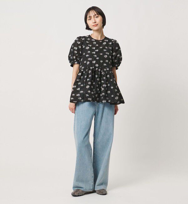 UNITED ARROWS「ブーケ カットジャガード ブラウス」|シャツ・ブラウス|