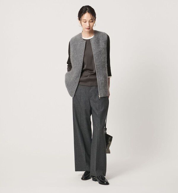 UNITED ARROWS「７分袖 リブ バイカラー パイピング カットソー」|Tシャツ・カットソー|