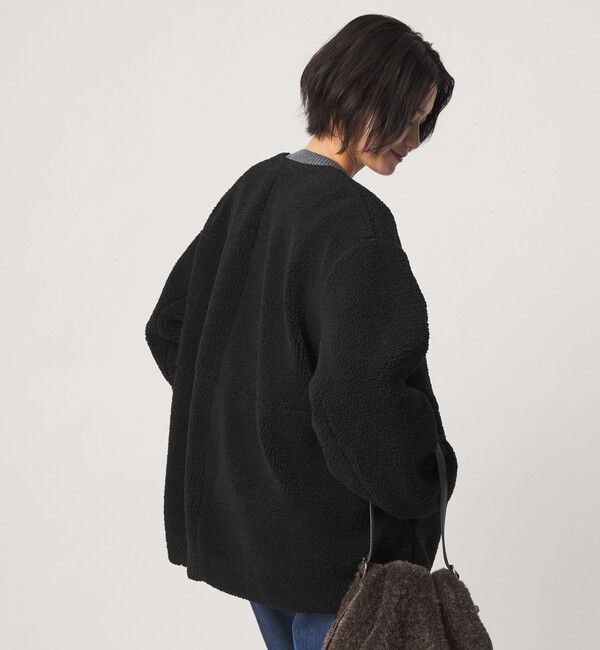 UNITED ARROWS green label relaxing「［size SHORTあり］ボア ノーカラー ブルゾン」|ブルゾン・スタジャン|