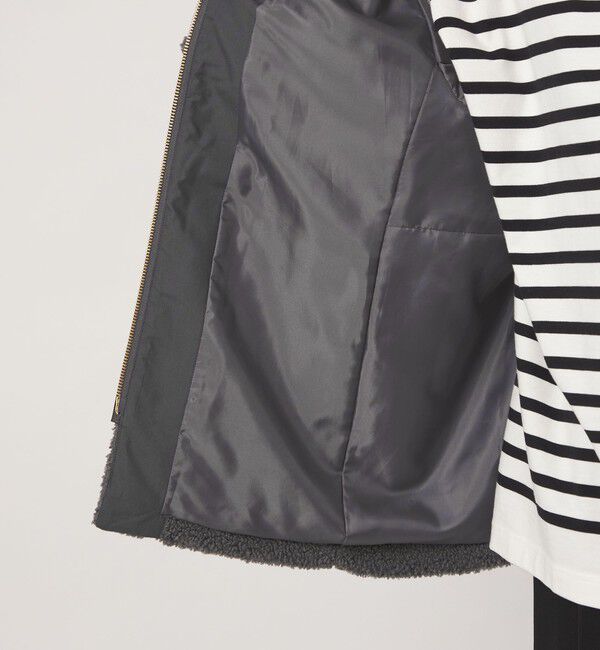 UNITED ARROWS green label relaxing「［size SHORTあり］ボア ノーカラー ブルゾン」|ブルゾン・スタジャン|