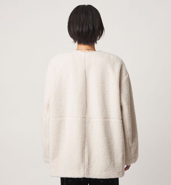 UNITED ARROWS green label relaxing「［size SHORTあり］ボア ノーカラー ブルゾン」|ブルゾン・スタジャン|