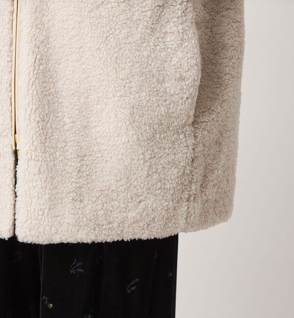 UNITED ARROWS green label relaxing「［size SHORTあり］ボア ノーカラー ブルゾン」|ブルゾン・スタジャン|