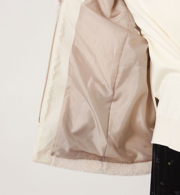 UNITED ARROWS green label relaxing「［size SHORTあり］ボア ノーカラー ブルゾン」|ブルゾン・スタジャン|