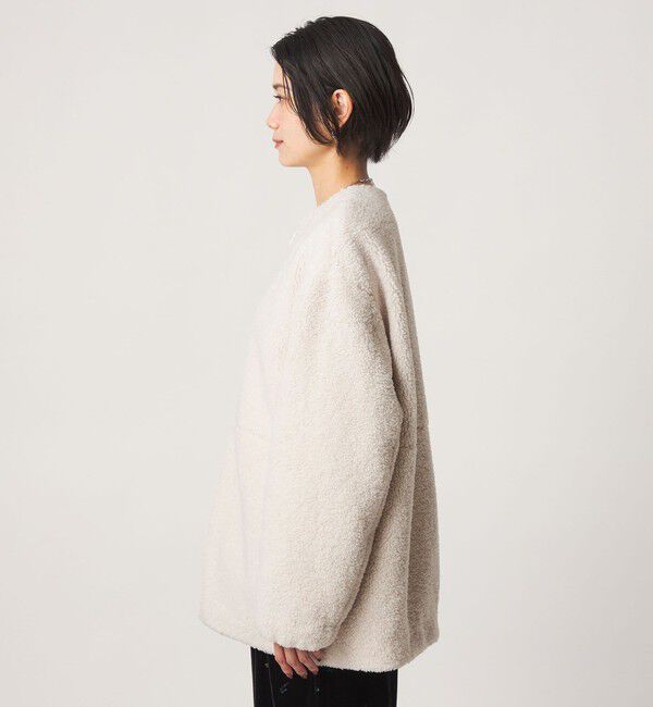 UNITED ARROWS green label relaxing「［size SHORTあり］ボア ノーカラー ブルゾン」|ブルゾン・スタジャン|