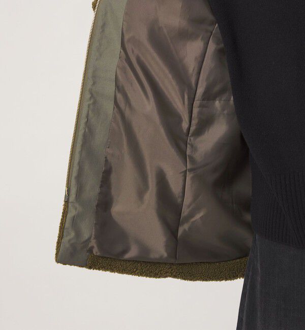 UNITED ARROWS green label relaxing「［size SHORTあり］ボア ノーカラー ブルゾン」|ブルゾン・スタジャン|