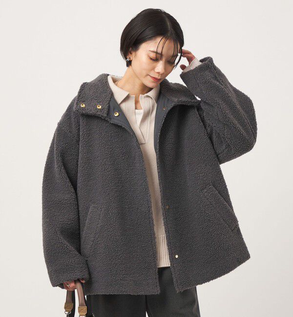 UNITED ARROWS green label relaxing「［size SHORTあり］ボア スタンドカラー ブルゾン」|ブルゾン・スタジャン|