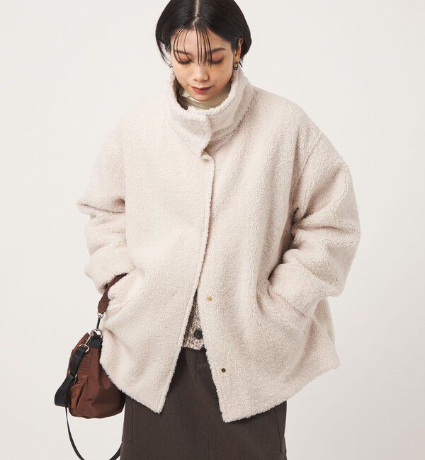 UNITED ARROWS green label relaxing「［size SHORTあり］ボア スタンドカラー ブルゾン」|ブルゾン・スタジャン|