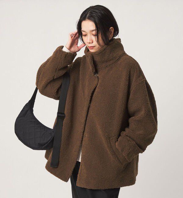 UNITED ARROWS green label relaxing「［size SHORTあり］ボア スタンドカラー ブルゾン」|ブルゾン・スタジャン|MD.BROWN