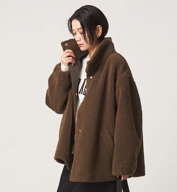 UNITED ARROWS green label relaxing「［size SHORTあり］ボア スタンドカラー ブルゾン」|ブルゾン・スタジャン|