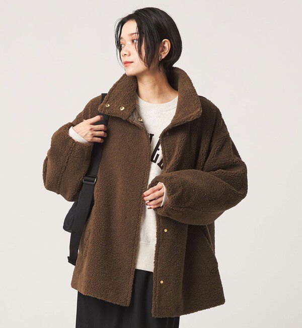 UNITED ARROWS green label relaxing「［size SHORTあり］ボア スタンドカラー ブルゾン」|ブルゾン・スタジャン|