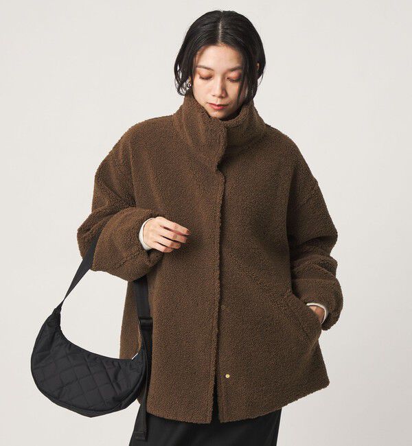 UNITED ARROWS green label relaxing「［size SHORTあり］ボア スタンドカラー ブルゾン」|ブルゾン・スタジャン|