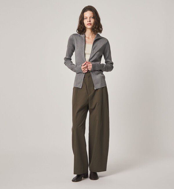 STEVEN ALAN「＜Steven Alan＞リブ ジップアップ プルオーバー」|カーディガン|