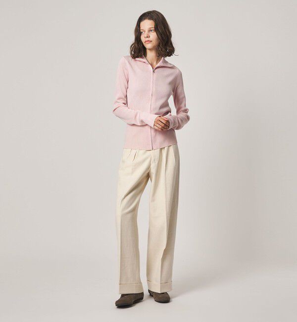 STEVEN ALAN「＜Steven Alan＞リブ ジップアップ プルオーバー」|カーディガン|