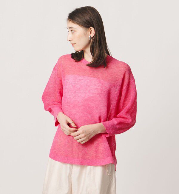 UNITED ARROWS「7分袖 ワッフル ニット」|ニット・セーター|
