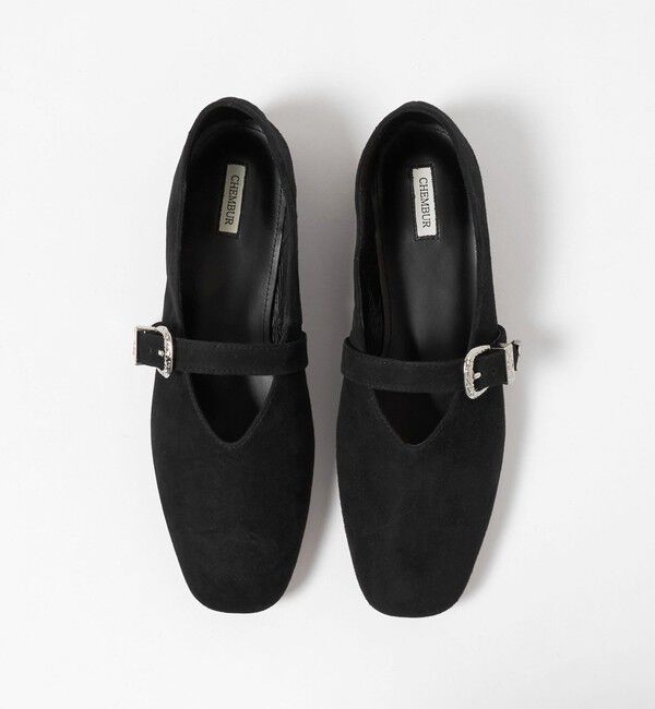 UNITED ARROWS「【別注】＜CHEMBUR＞スクエア ベルテッド バレエ フラットシューズ」|バレエシューズ|