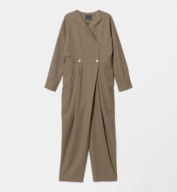 conte「＜conte＞ラペル ラップ オールインワン」|オールインワン|OLIVE