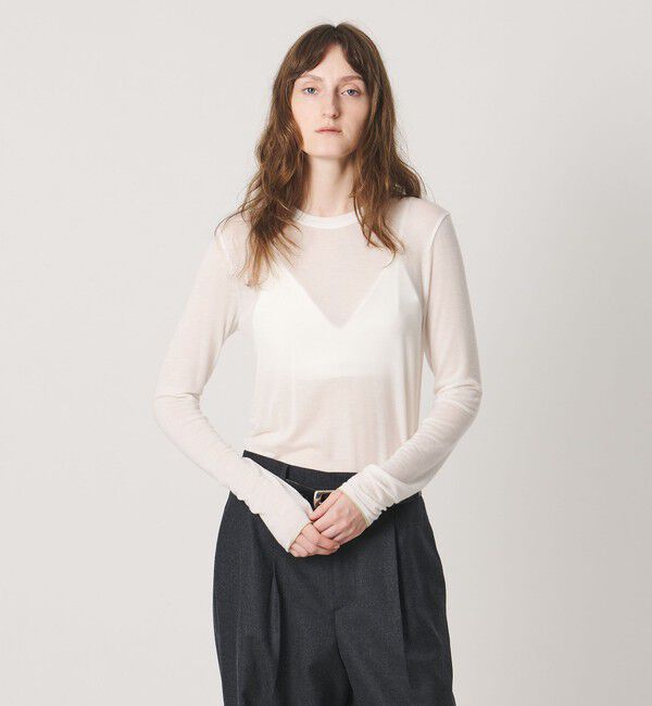 AEWEN MATOPH「＜AEWEN MATOPH＞シアー クルーネック カットソー」|Tシャツ・カットソー|