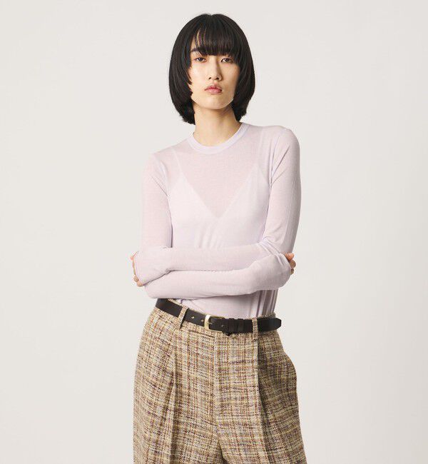 AEWEN MATOPH「＜AEWEN MATOPH＞シアー クルーネック カットソー」|Tシャツ・カットソー|LILAC