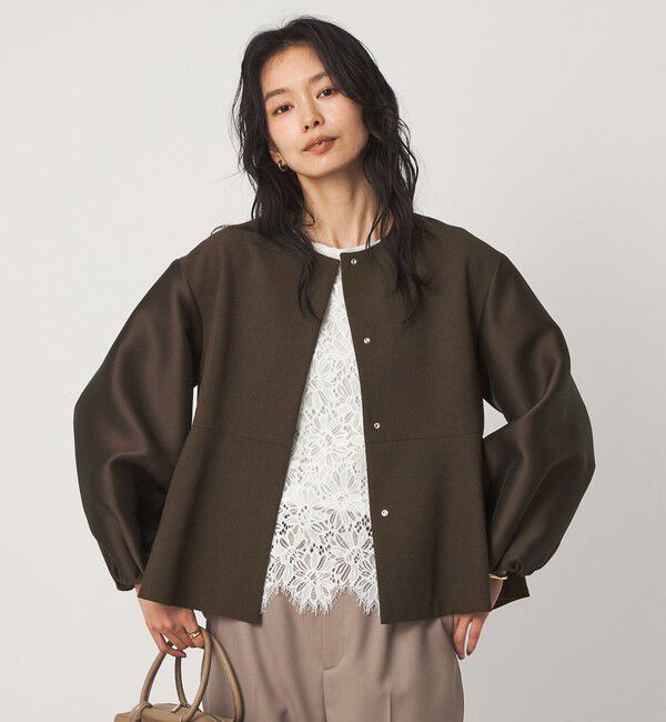 UNITED ARROWS green label relaxing「［size SHORTあり］fleurie(フルリー) フォルム ジャケット」|ノーカラージャケット|