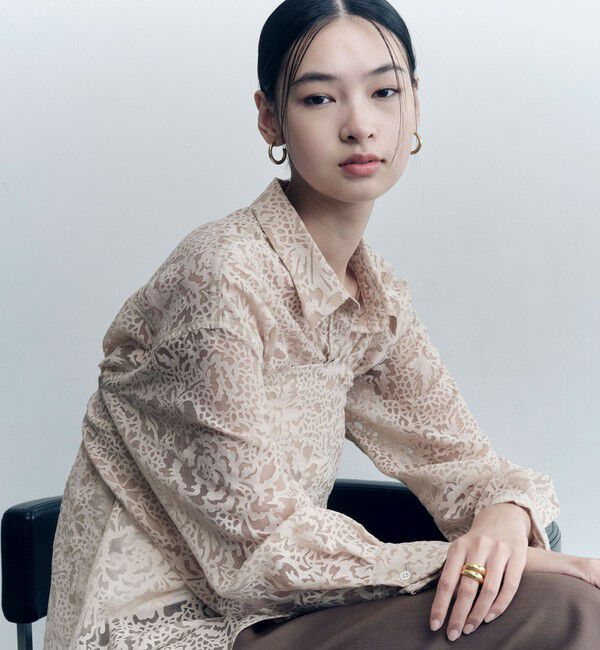 UNITED ARROWS green label relaxing「＜SEASONAL COLLECTION＞IPEKER オパール スカーフ シャツ」|シャツ・ブラウス|BEIGE