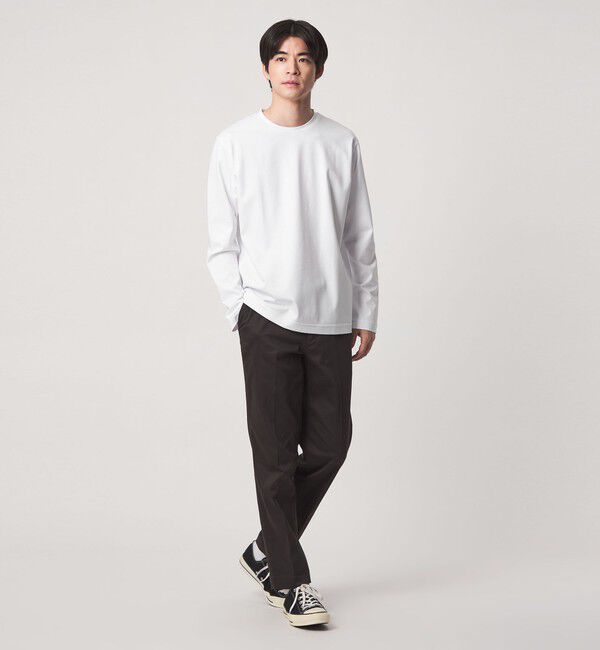 UNITED ARROWS green label relaxing「オーガニック コットン ポンチ クルーネック 長袖 Tシャツ」|Tシャツ・カットソー|