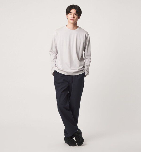 UNITED ARROWS green label relaxing「オーガニック コットン ポンチ クルーネック 長袖 Tシャツ」|Tシャツ・カットソー|