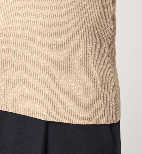 UNITED ARROWS green label relaxing「＜1_OF MINE＞ラメ リブ クルーネック ロングスリーブ プルオーバー ニット」|ニット・セーター|