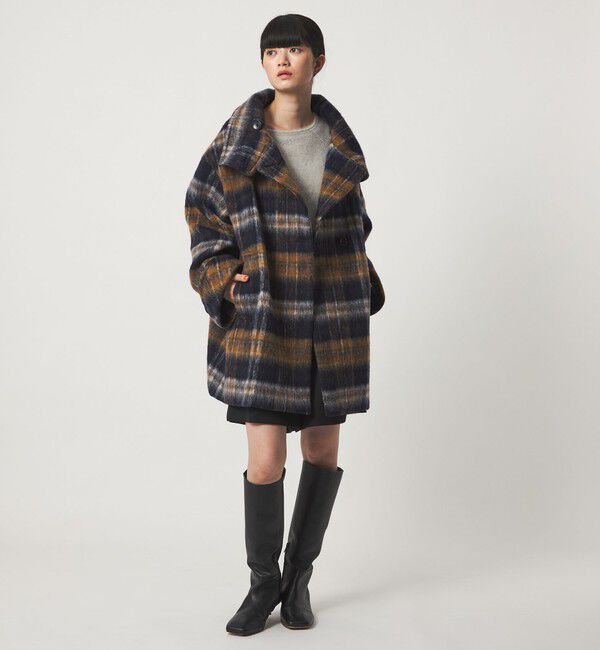 EMMEL REFINES「＜EMMEL REFINES＞EM シャギー チェック ミディアム コート」|その他|