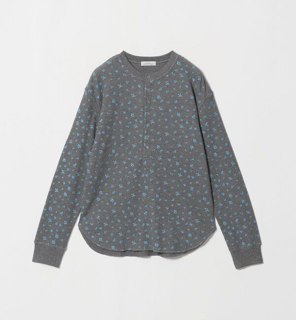 UNITED ARROWS green label relaxing「【WEB限定】＜at ease＞ワッフル ヘンリーネック  フラワープリント カットソー」|Tシャツ・カットソー|