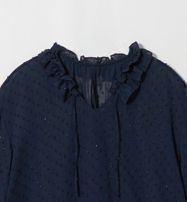 UNITED ARROWS green label relaxing「シアー フリルネック ブラウス」|シャツ・ブラウス|