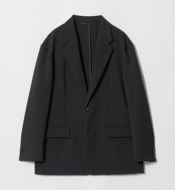 UNITED ARROWS green label relaxing「ダブルクロス ルーズ ジャケット -2WAYストレッチ-」|テーラードジャケット|BLACK